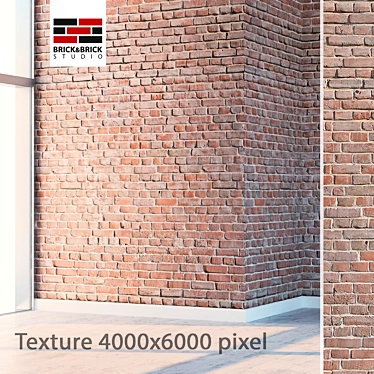 Seamless High-Detail Red Brick 3D model image 1 