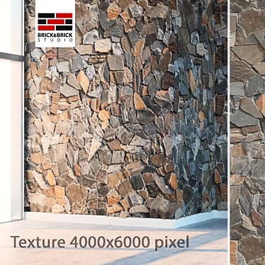 Seamless High-Detail Stone Texture 3D model image 1 