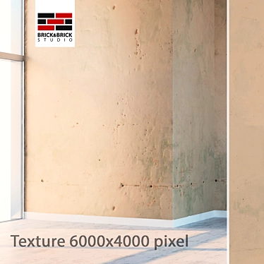 Seamless Plaster Texture: High Detail, Vray Material 3D model image 1 