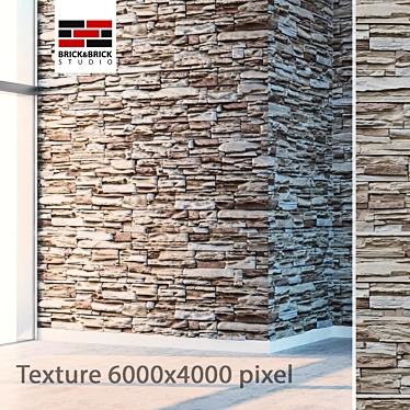 High Detail Seamless Stone Texture 3D model image 1 