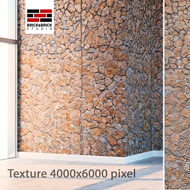 Seamless Stone Texture with Displacement and Normal Maps 3D model image 1 