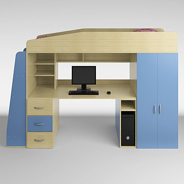 Legend1 Loft Bed 3D model image 1 