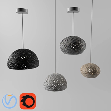 Suspended Nest Lamp - Modern and Stylish 3D model image 1 