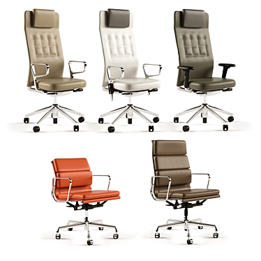 Modern Comfort: Vitra Armchairs 3D model image 1 
