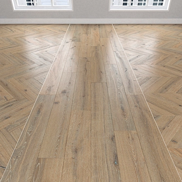 Country Oak Parquet: Herringbone, Linear, Chevron 3D model image 1 