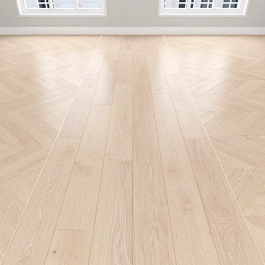 Light Oak Parquet: Herringbone, Linear, Chevron 3D model image 1 