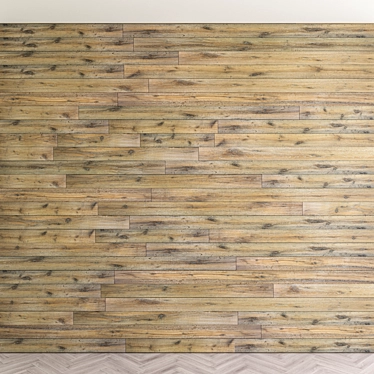 3D Wood Panel Wall: Unique Textures 3D model image 1 