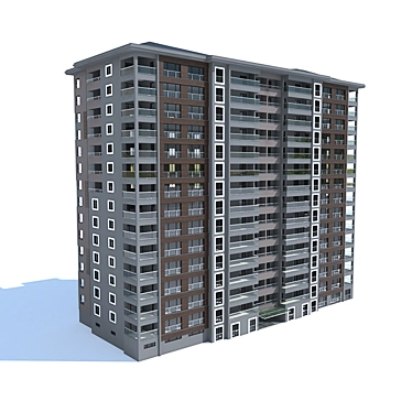 Color-Changing Dark Building 3D model image 1 