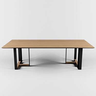 Elegant Ink Table: 2700x1200mm 3D model image 1 