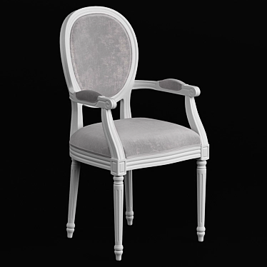 French Style Dining Chair: Elegant and Classic 3D model image 1 