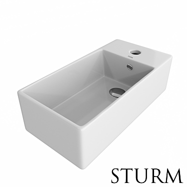 STURM Hosta - Sleek Countertop Sink 3D model image 1 
