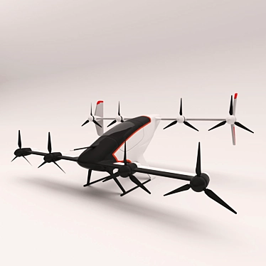 Vahana: Futuristic Flying Car 3D model image 1 