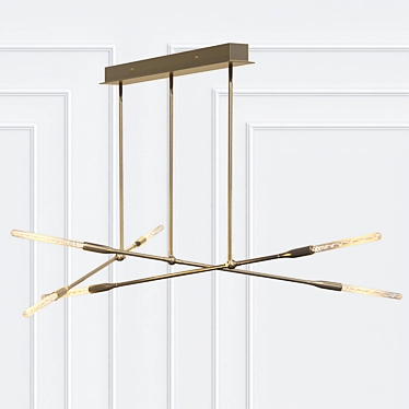 Sleek Sorenthia Triple Chandelier 3D model image 1 