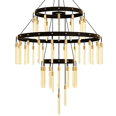 Elegant Axis 3-Tier Chandelier 3D model image 1 