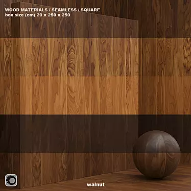 Title: Seamless Wood Veneer Box Set 3D model image 1 