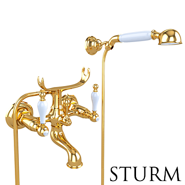 Bath faucet STURM Emilia double lever, color gold