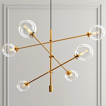 Elegant Bensley Antique Chandelier 3D model image 1 