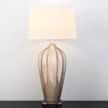 Elegant White Ceramic Table Lamp 3D model image 1 