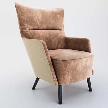Elegant Lounge Chair - Compact Comfort 3D model image 1 