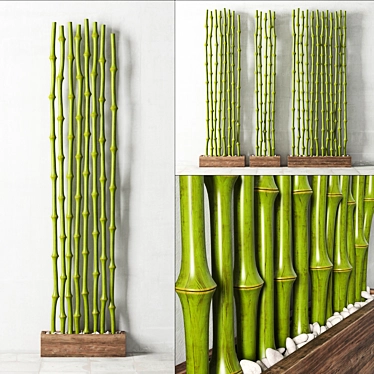 Bamboo Decor Green - Stylish & Eco-Friendly 3D model image 1 