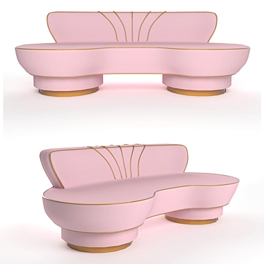 Luxury Hedy Sofa: Stylish, Comfortable & Elegant 3D model image 1 