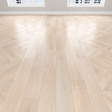 Parquet Oak Light: Herringbone, Linear, Chevron 3D model image 1 