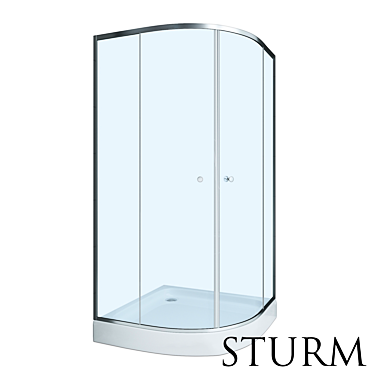 STURM Sonata Shower Enclosure - Sleek and Spacious 3D model image 1 
