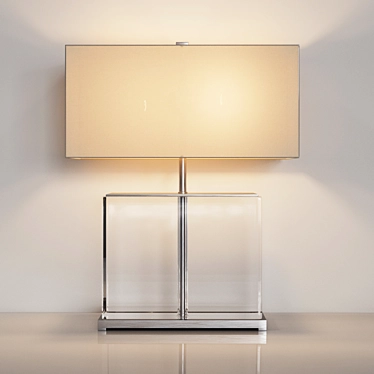 Elegant Warwick Crystal Table Lamp 3D model image 1 