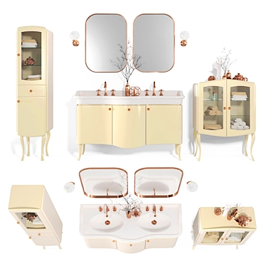 Exquisite Italian Sbordoni Bathroom Collection 3D model image 1 