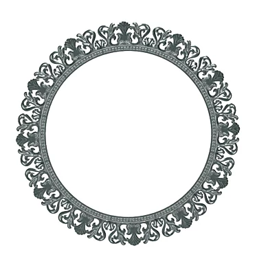 Elegant Round Mirror: 500mm Diameter 3D model image 1 