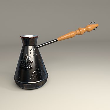 Title: Handcrafted Turkish Coffee Pot 3D model image 1 