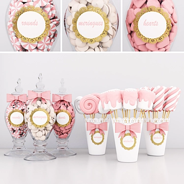 Duo Candy Jars: Vray & Corona 3D model image 1 