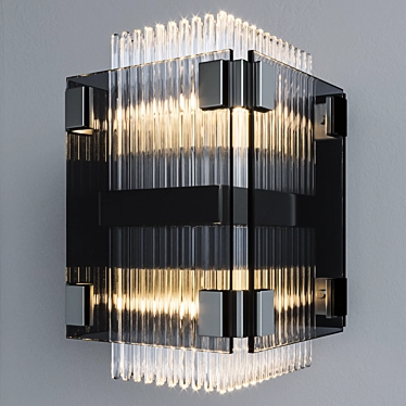 Apollo B5902: Modern Metal and Glass Wall Sconce 3D model image 1 