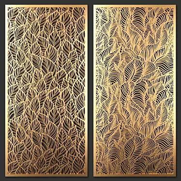 Elegant Decorative Panel 3D model image 1 