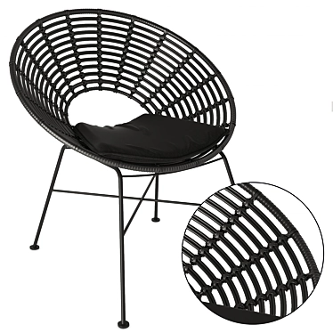 Rattan Barbados Chair 3D model image 1 