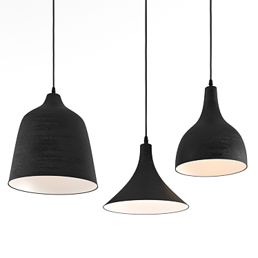 KARMAN T Black Suspension Lights: Sleek and Stylish Illuminate 3D model image 1 