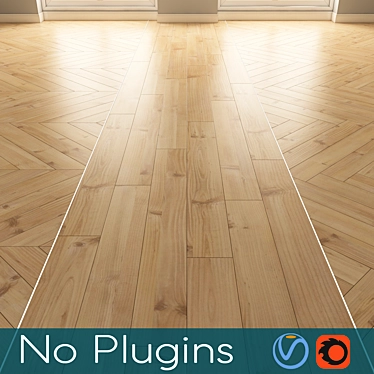 Vintage Oak Wood Flooring 3D model image 1 