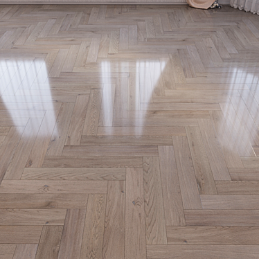 Coswick Oak Chambord: Classic Herringbone Parquet 3D model image 1 