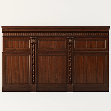 Classic Wood Panel Set 3D model image 1 