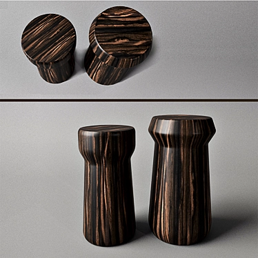 Sleek Wooden Tables in Various Sizes 3D model image 1 