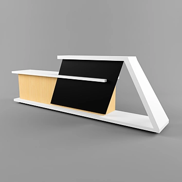 Sleek Reception Table 3D model image 1 