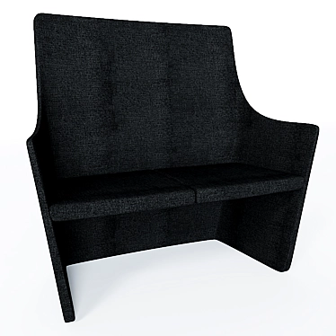 Modern Two-Seater Sofa 3D model image 1 