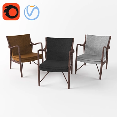 Elegant Mesh Chair: NV45 3D model image 1 