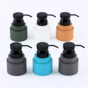 Sleek Rubber Ceramic Soap Dispenser 3D model image 1 