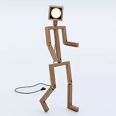 Joyful Jaffu Wooden Children's Lamp 3D model image 1 