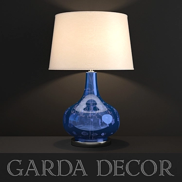 Garda Decor Blue Glass Desk Lamp 3D model image 1 