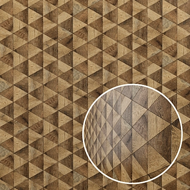 Eco Chic: Karragach Wood Tiles 3D model image 1 