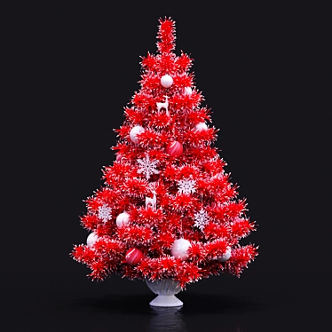 Mini Tabletop Christmas Tree 3D model image 1 