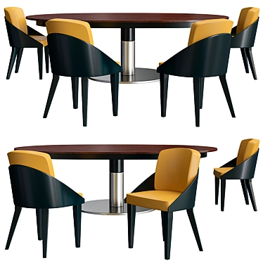 Elegant Potocco Diva Dining Chair 3D model image 1 