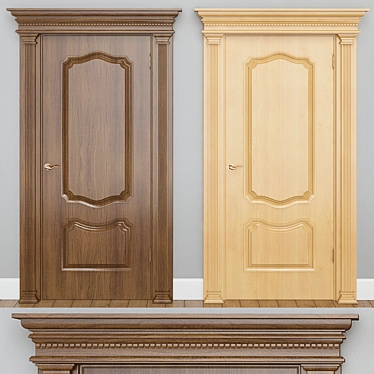 Modern Slimline Interior Doors 3D model image 1 